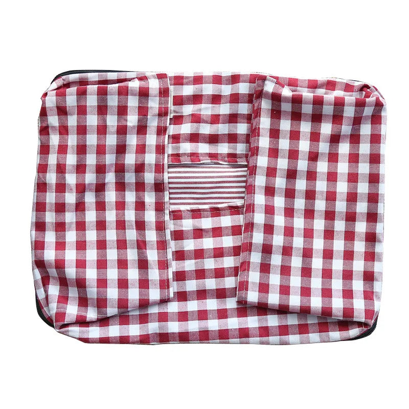 Classic Plaid Rectangular Dog Bed - Comfort with Elevated Spinal Support