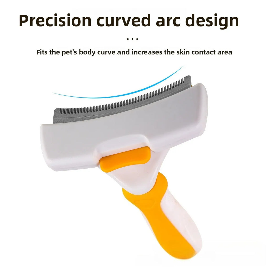 Precision Curved Arc Pet Deshedding Brush