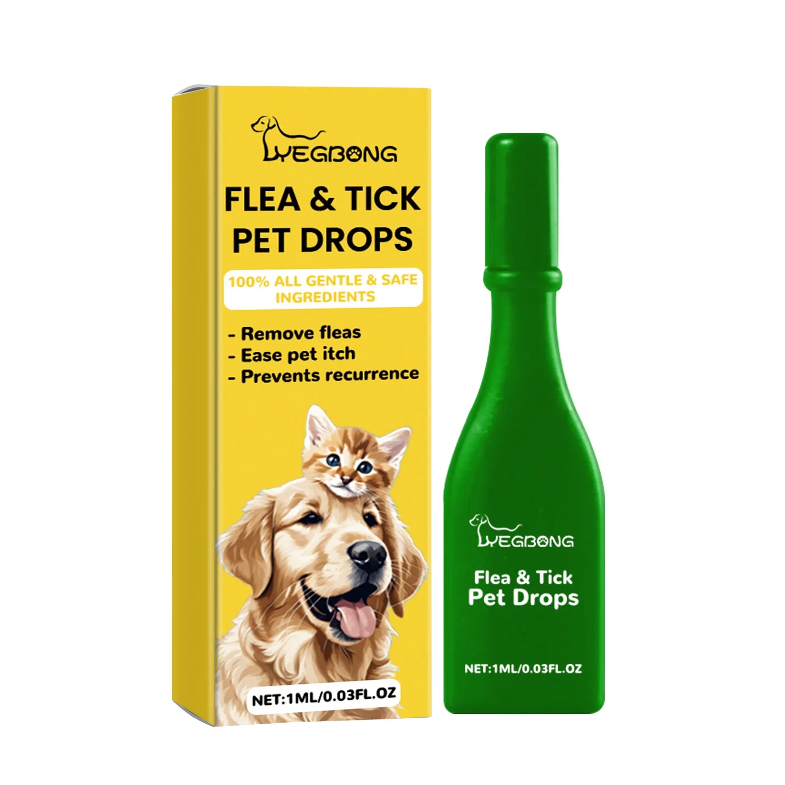 Gentle Flea & Tick Relief Pet Drops (1ml, 3ml, 5ml and 8ml)