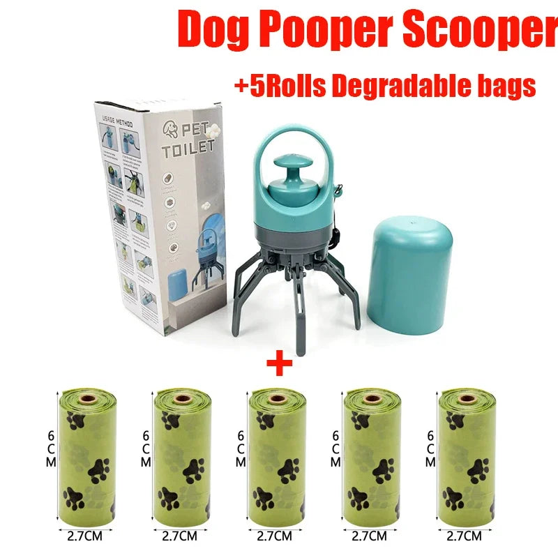 3-in-1 Portable Hands-Free Pooper Scooper Kit