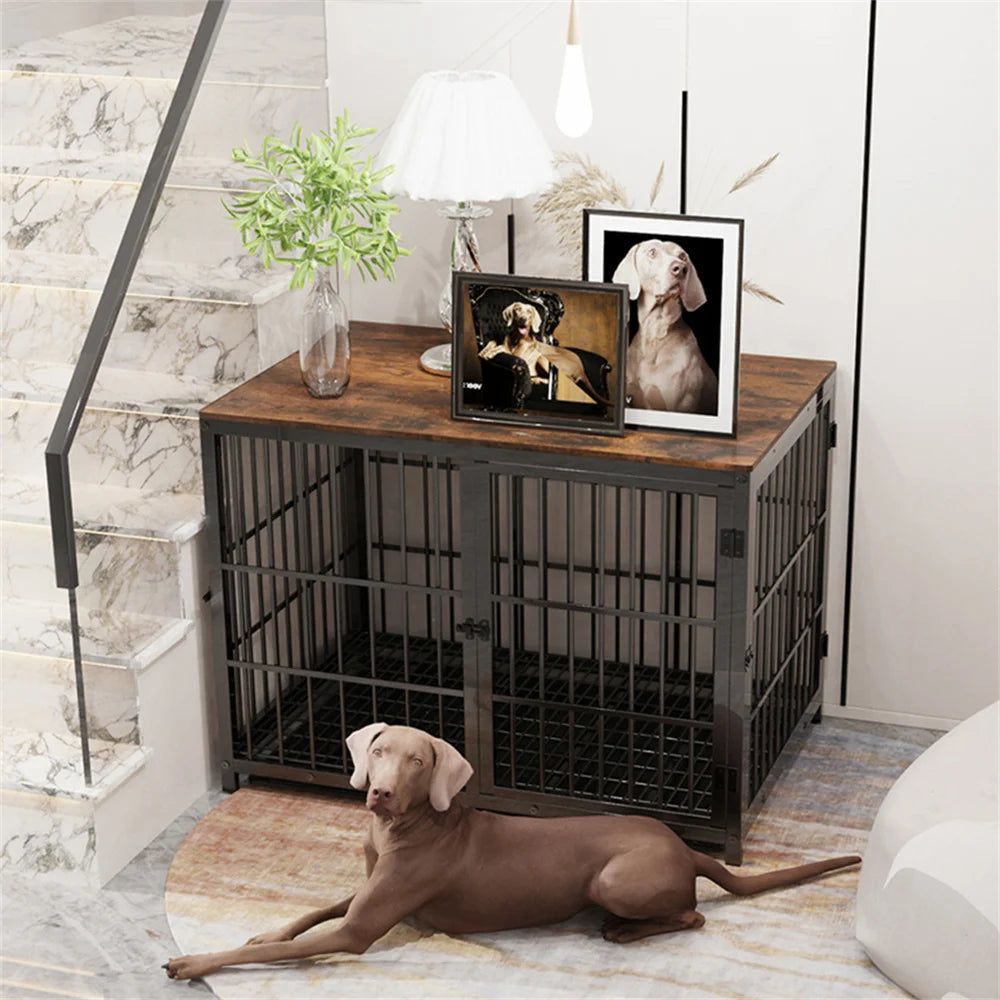 Rustic Furniture Dog Crate & End Table