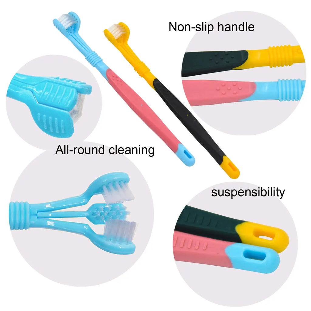 3-Head All-Round Pet Dental Toothbrush