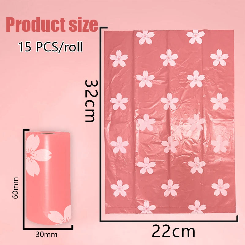 UltraStrong Floral Scented Dog Waste Bags (15 Bags Per Roll)