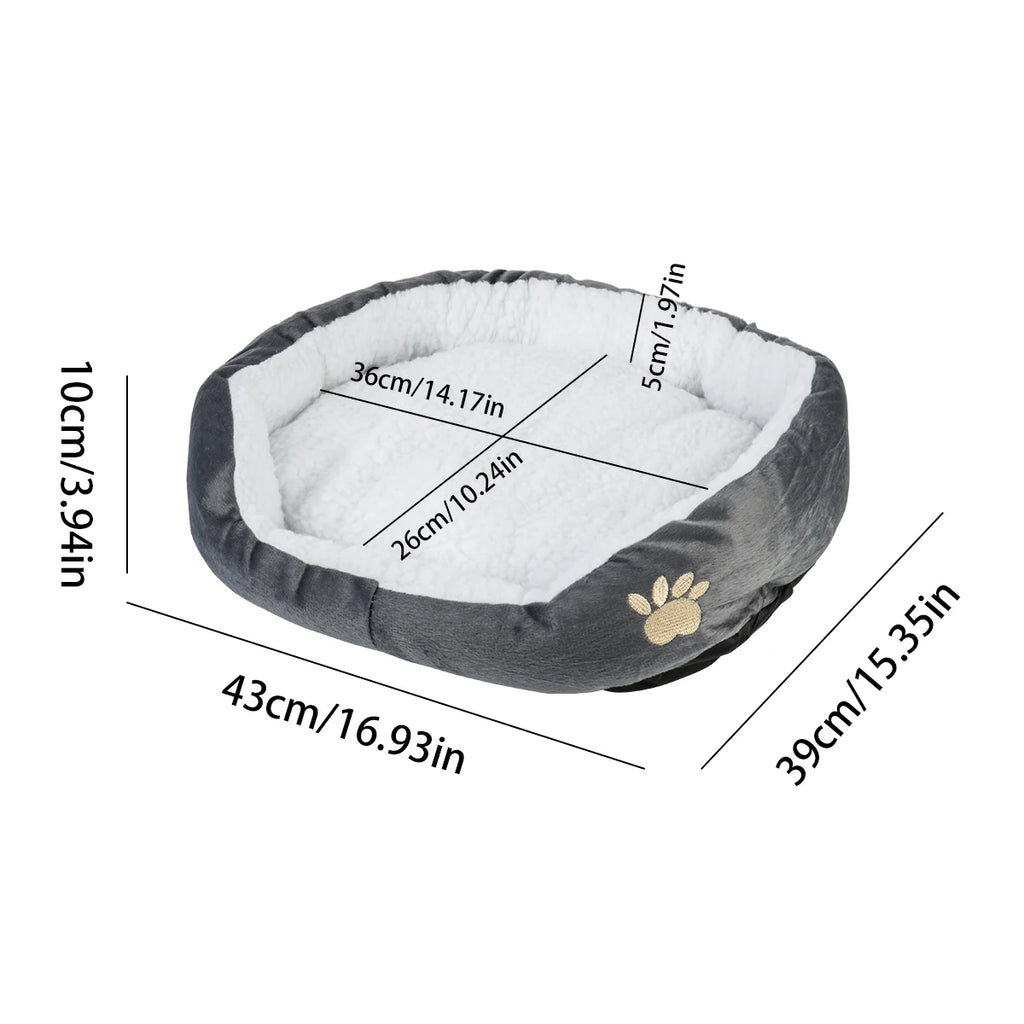 Cozy Plush Cave Bed for Dogs and Cats - Soft Plush with Sherpa Fleece Interior