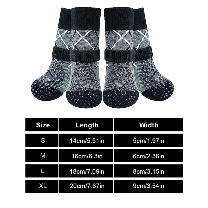 Stay-Put Velcro Anti-Slip Grip Dog Socks
