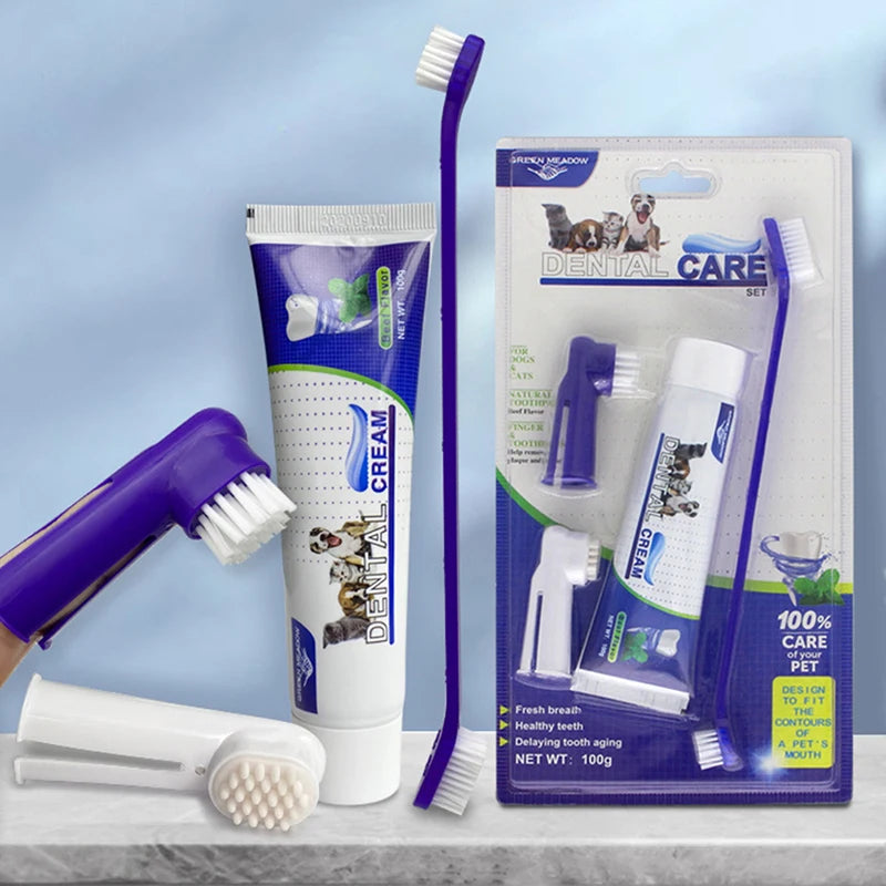 100% Care 4-in-1 Pet Dental Care Kit