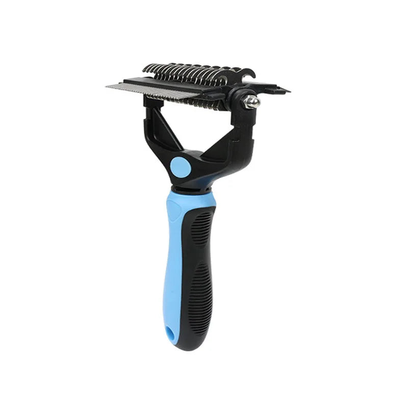 Pro-Grade 3-in-1 Rotating Head Deshedding & Dematting Rake