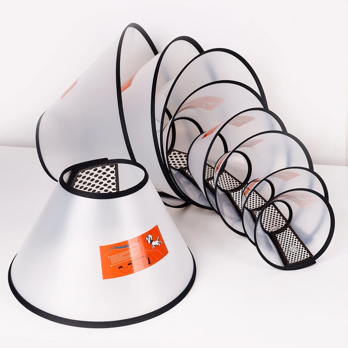 Veterinarian-Approved Clear Protective Recovery Cone (E-Collar)