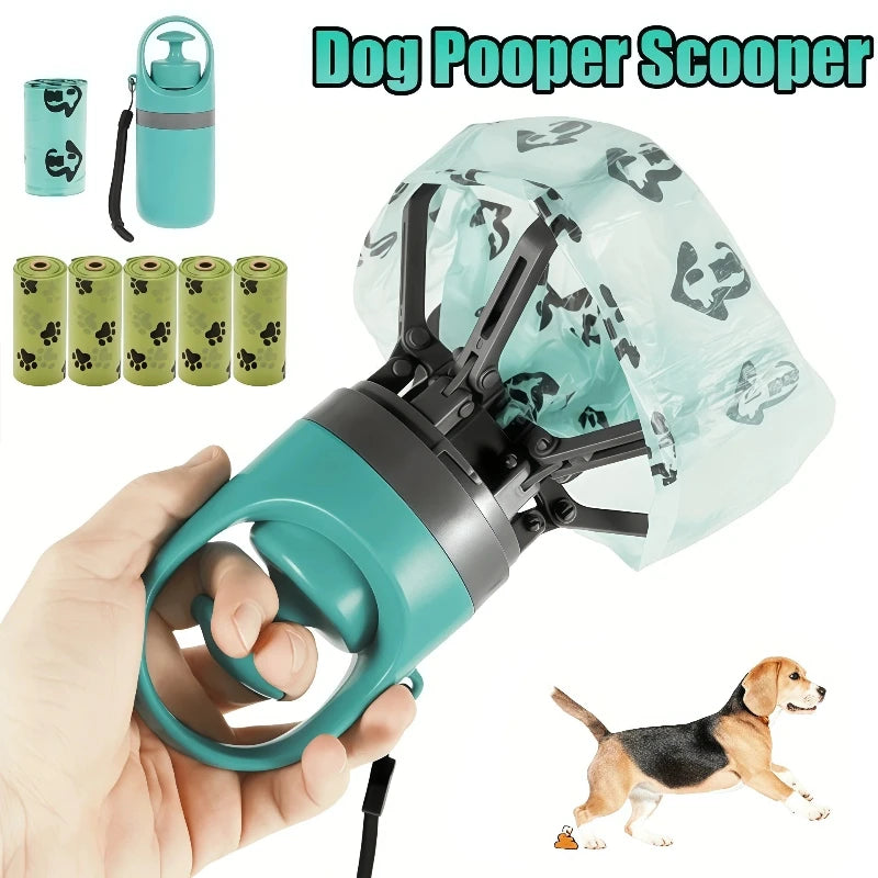 3-in-1 Portable Hands-Free Pooper Scooper Kit