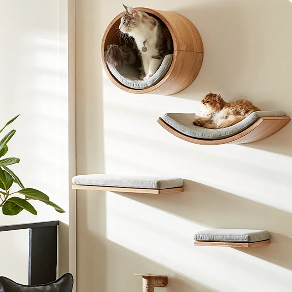 Modular Wall Mounted Cat Activity Furniture Collection