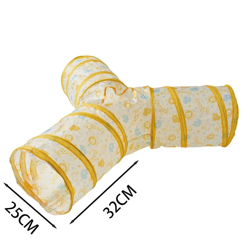 Foldable Multifunctional Cat Tunnel (Vibrant Colors) - Hide-and-Seek and Hunting Fun