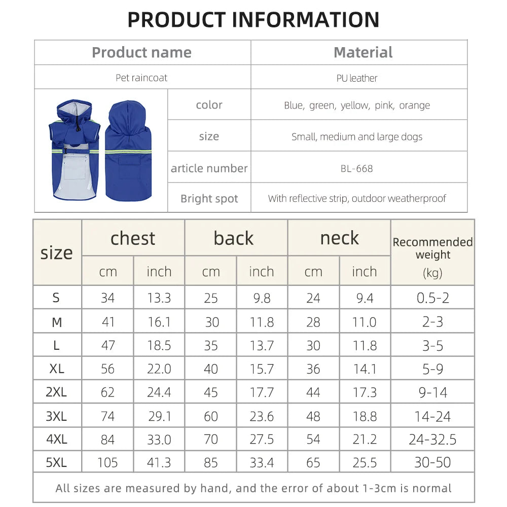 Reflective Waterproof Hooded Raincoat - Total Protection and Nighttime Visibility