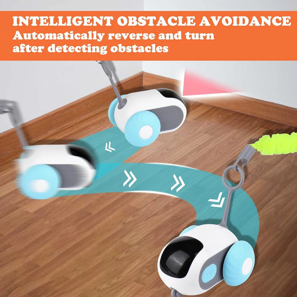 Remote Controlled Interactive Robot Car (15m) - Autonomous Hunting and Safe Fun for Cats