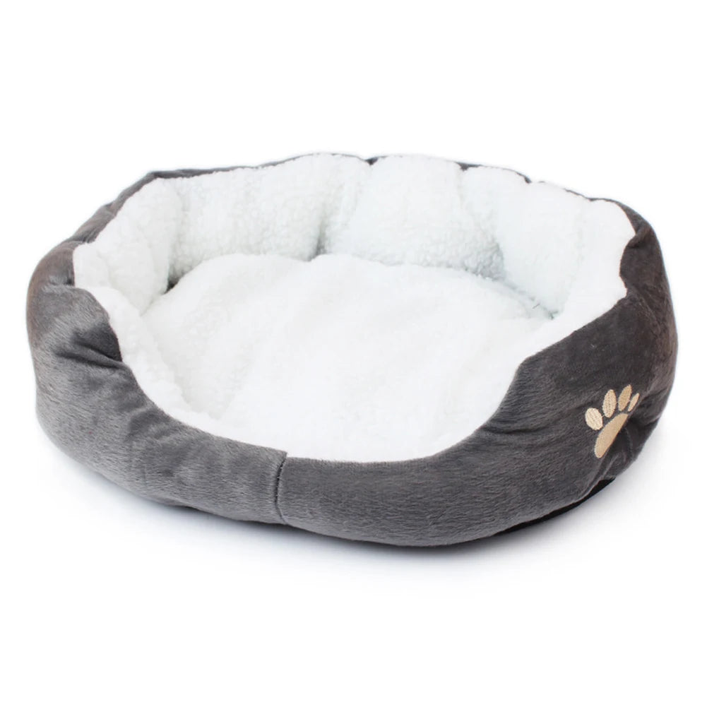 Cozy Plush Cave Bed for Dogs and Cats - Soft Plush with Sherpa Fleece Interior