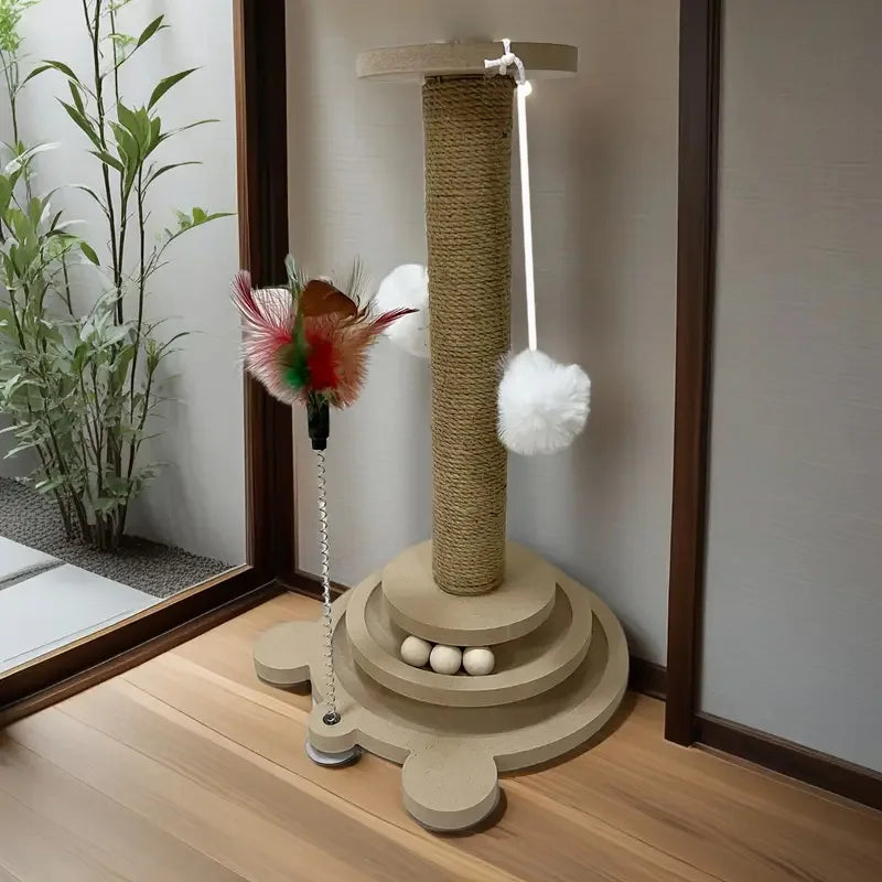 Paw-Shaped Base Sisal Cat Scratching Tower