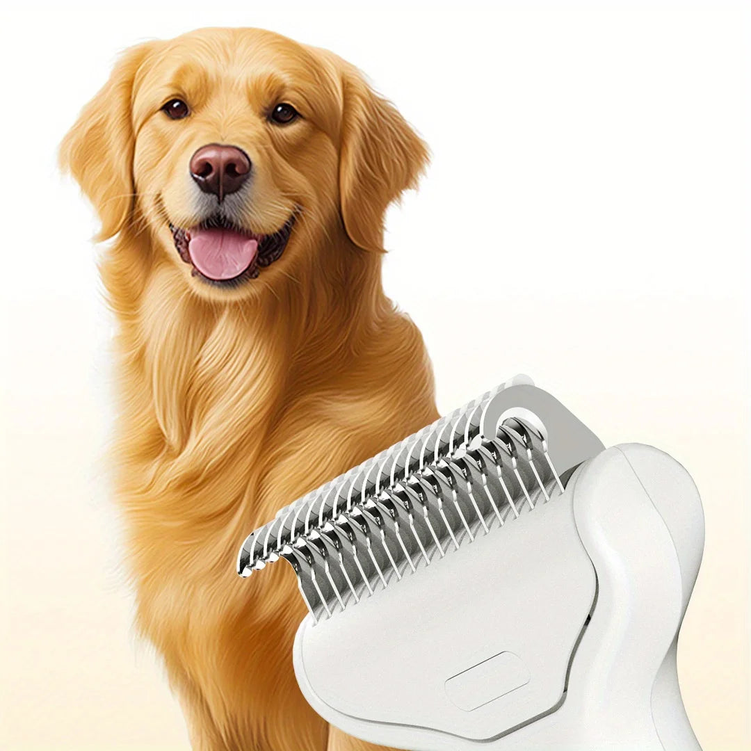 Easy Eject Curved Grip Pet Grooming Comb