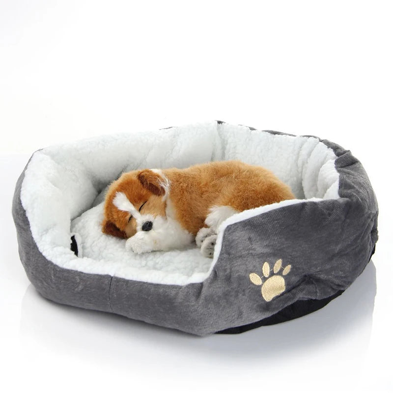Cozy Plush Cave Bed for Dogs and Cats - Soft Plush with Sherpa Fleece Interior