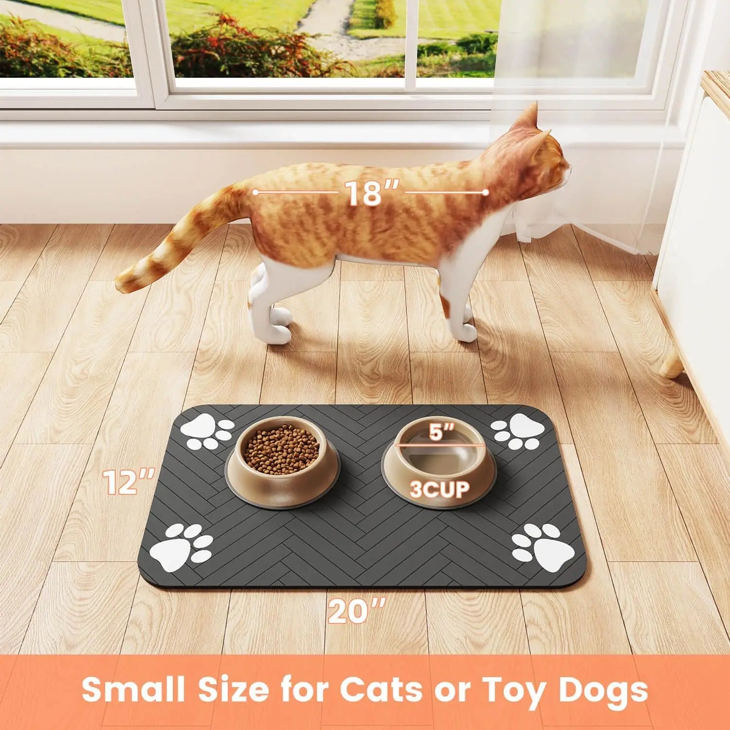 Leak-Proof Pet Feeding Guard Mat