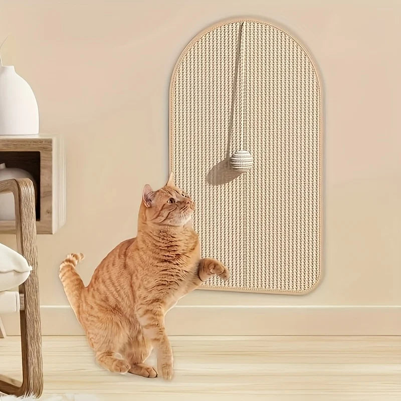 Vertical Sisal Wall Scratcher - Elegant Furniture Protection