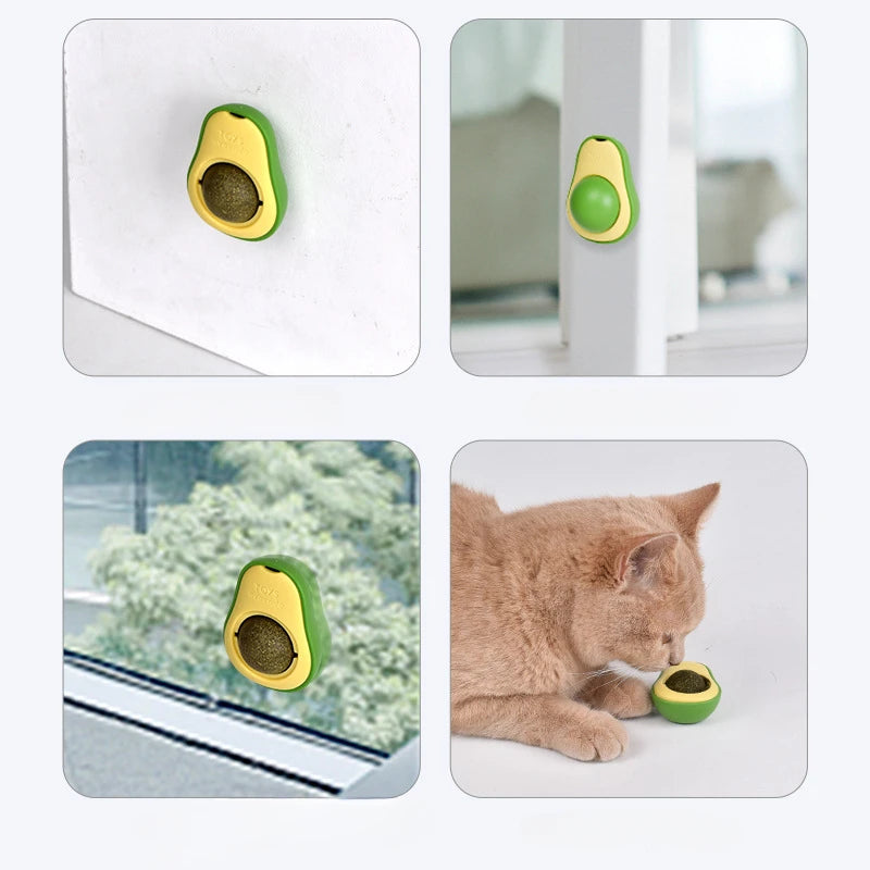 Avocado Shaped Catnip Toy - Fun and Compact Design for Cats