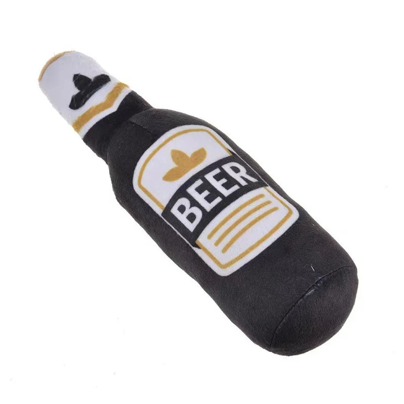 "Beer Bottle" Plush Toy Set - Themed Fun for Your Dog