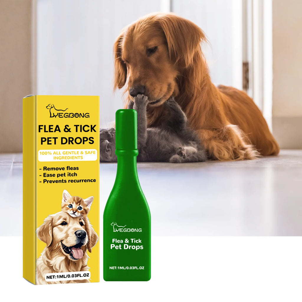Gentle Flea & Tick Relief Pet Drops (1ml, 3ml, 5ml and 8ml)