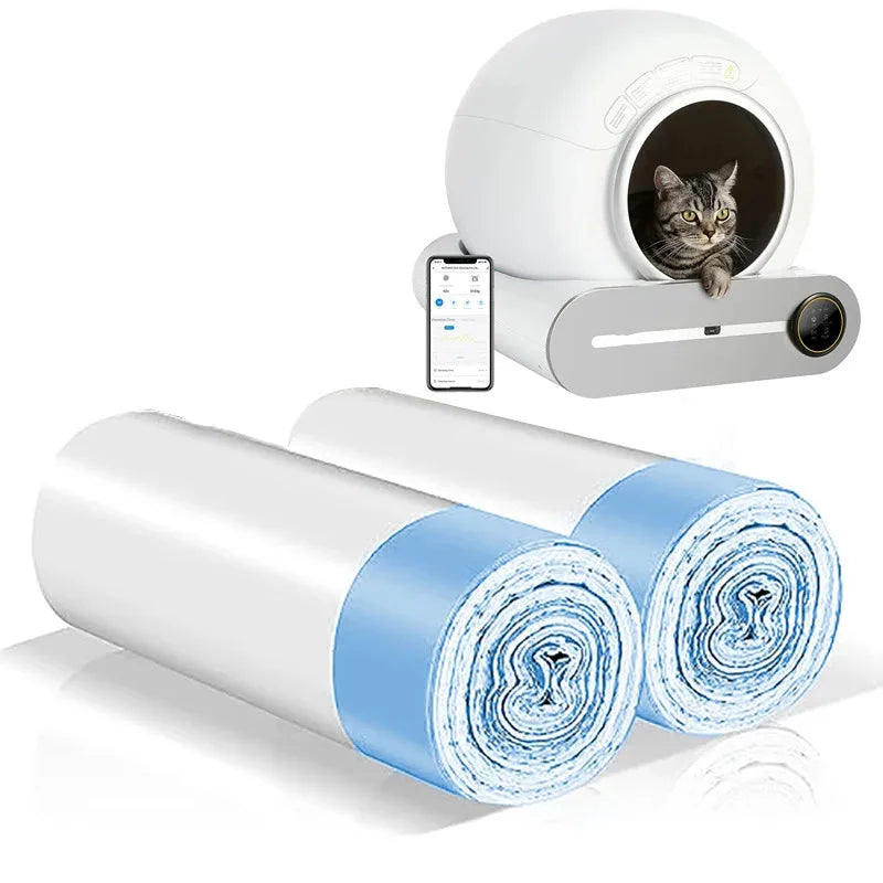 Refill Trash Bag Rolls for Smart Self-Cleaning Litter Boxes