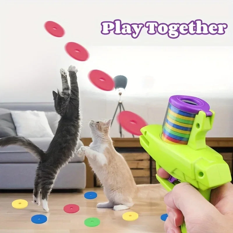 "Play Together" Interactive Ring Launcher for Cats - Toy That Stimulates Hunting Instinct