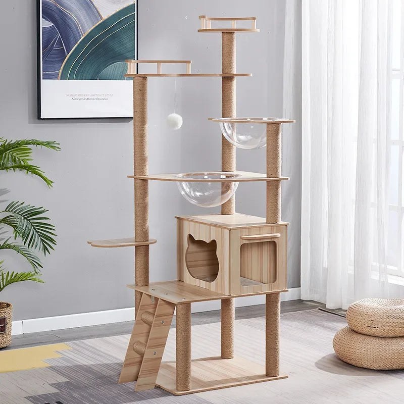 Modern Multi-Level Cat Tree with Observation Hammock