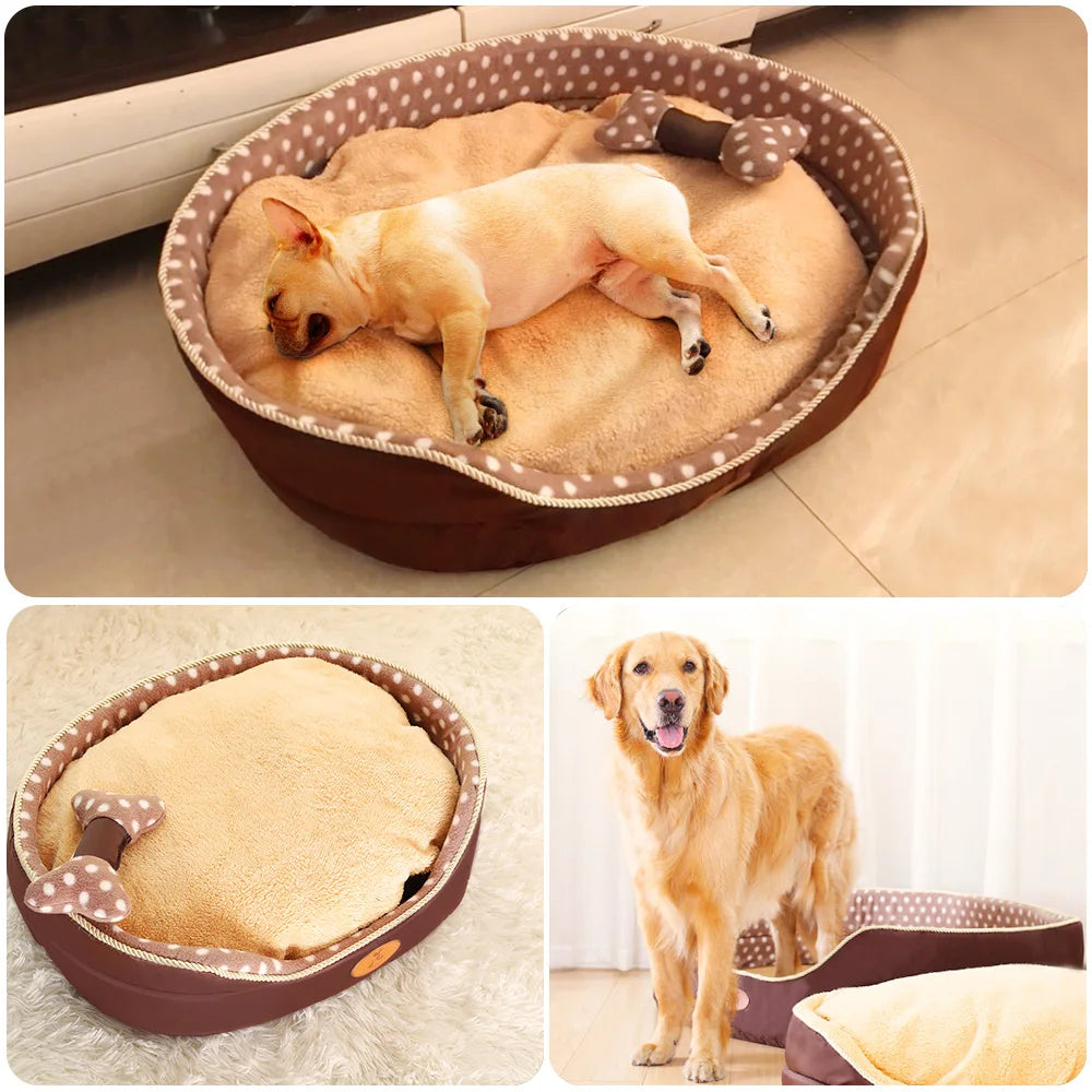 Luxury Oval Pet Bed with High Sides - Premium Comfort for Deep Sleep (Pet Heaven)