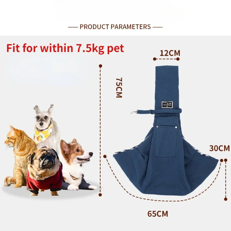 Cozy Canvas Hands-Free Pet Sling Carrier