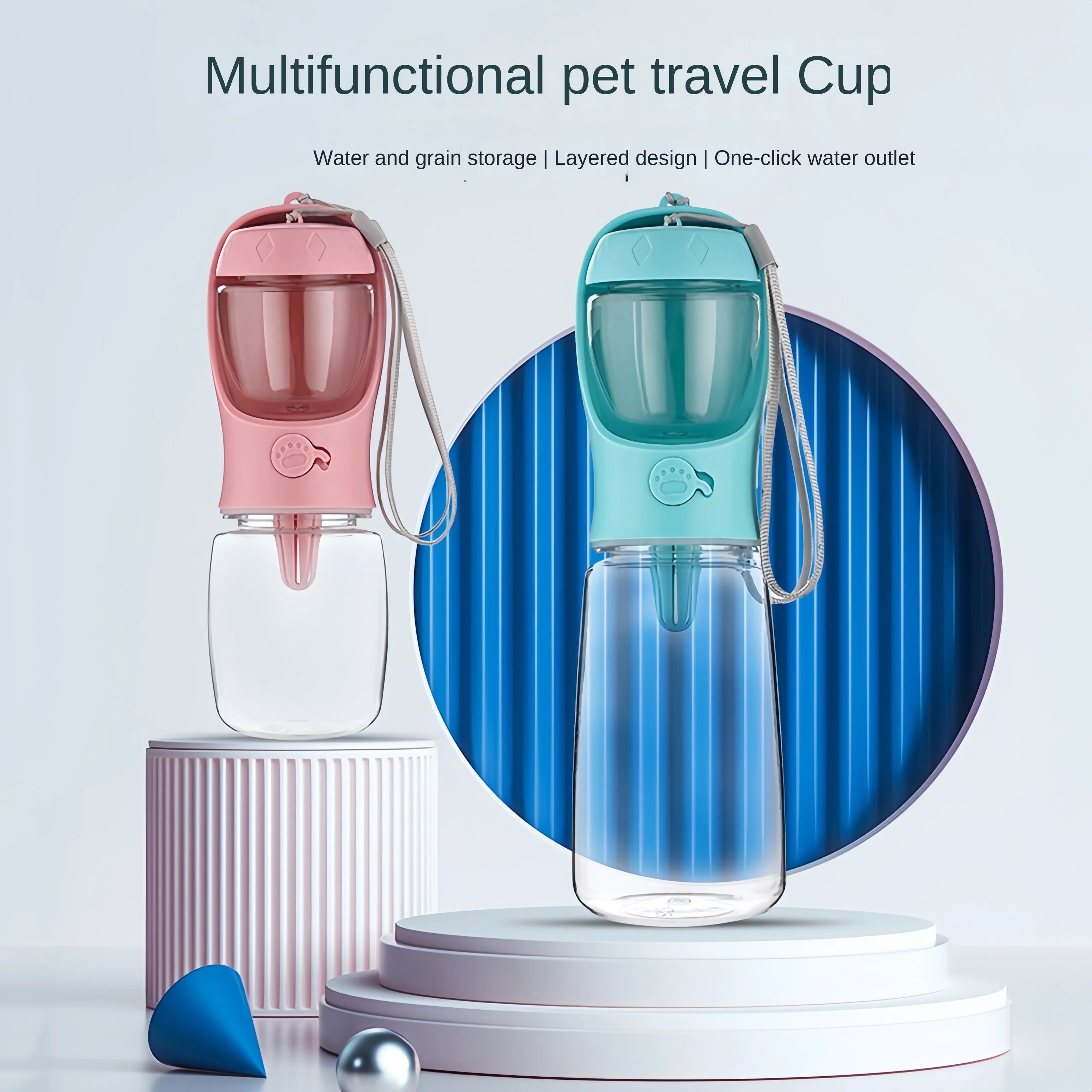 Travel Ready 2-in-1 Hydration & Snack Bottle