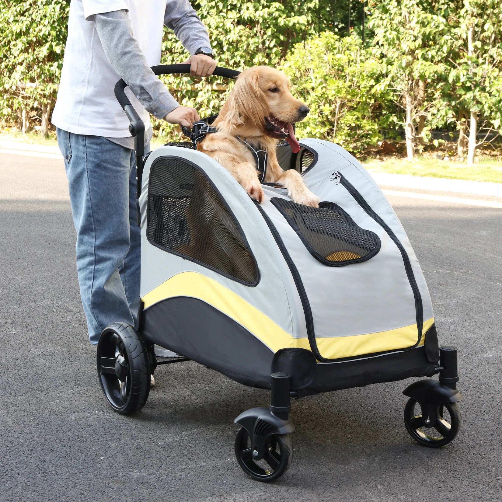 Heavy-Duty All-Terrain Pet Stroller (M, L, XL Sizes)