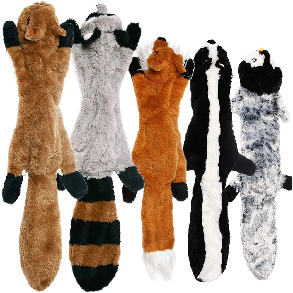 No Stuffing Wild Animal Plush Toys - Safe Hunting and Chewing Fun
