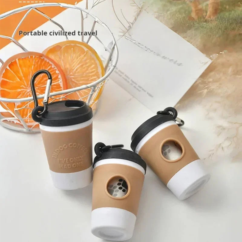 Creative Coffee Cup Dog Waste Bag Dispenser