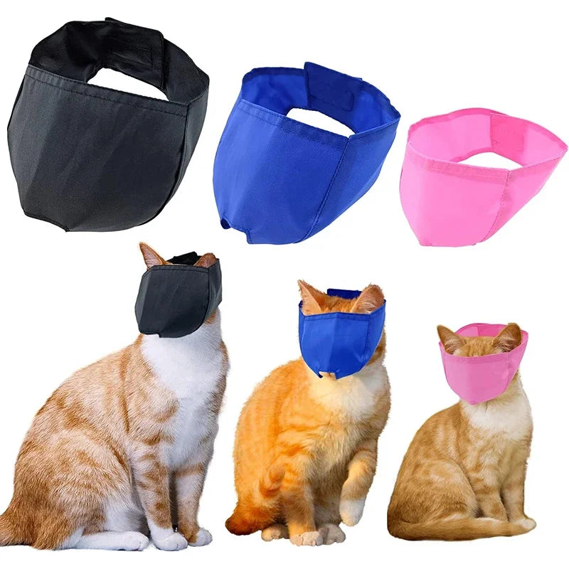Adjustable Comfort Cat Muzzle for Grooming & Safety