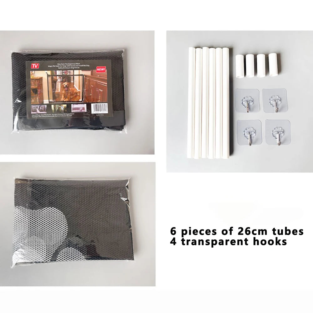 No-Drill Mesh Pet Safety Gate - Passageway Protection