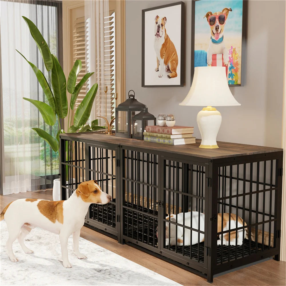 Rustic Furniture Dog Crate & End Table