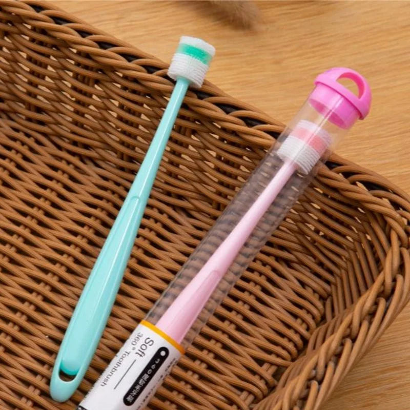 360° Rotating Bristle Non-Slip Handle Toothbrush