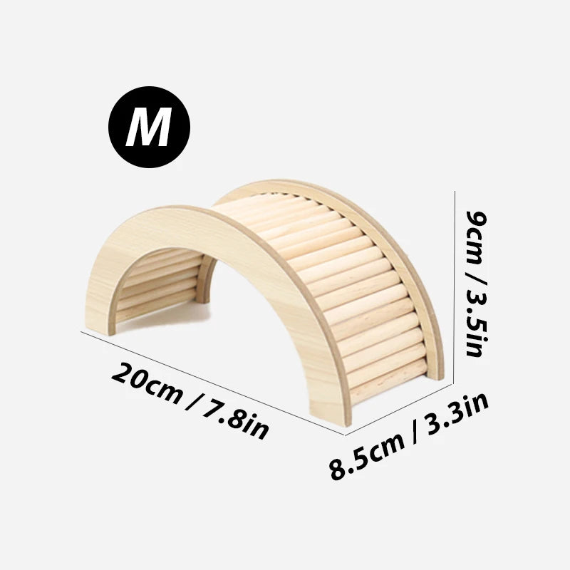 Natural Wooden Hideaway & Tunnel Set