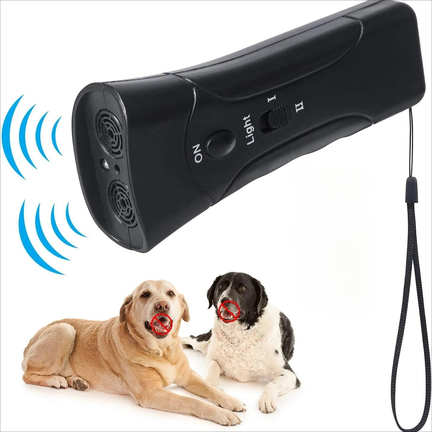 Portable Ultrasonic Anti-Barking & Training Device with LED
