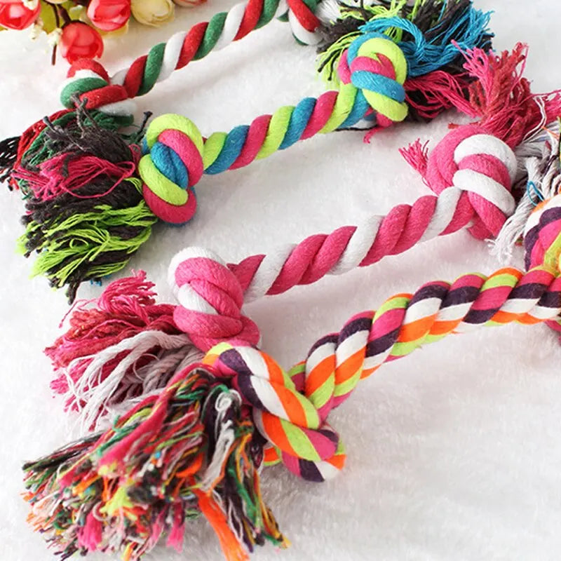 Knotted Braided Rope Toy - Solution for Destructive Chewing and Dental Cleaning