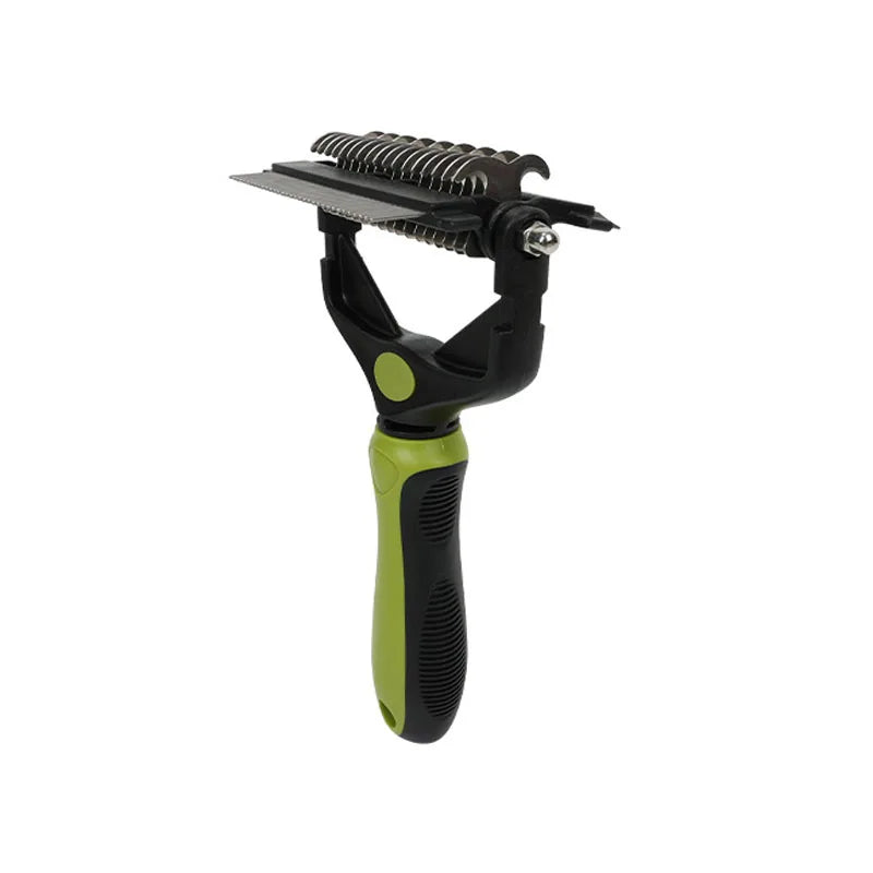 Pro-Grade 3-in-1 Rotating Head Deshedding & Dematting Rake