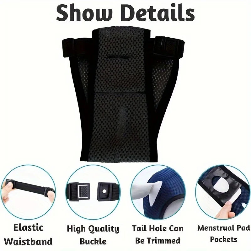 Adjustable Mesh Breathable Female Dog Diaper