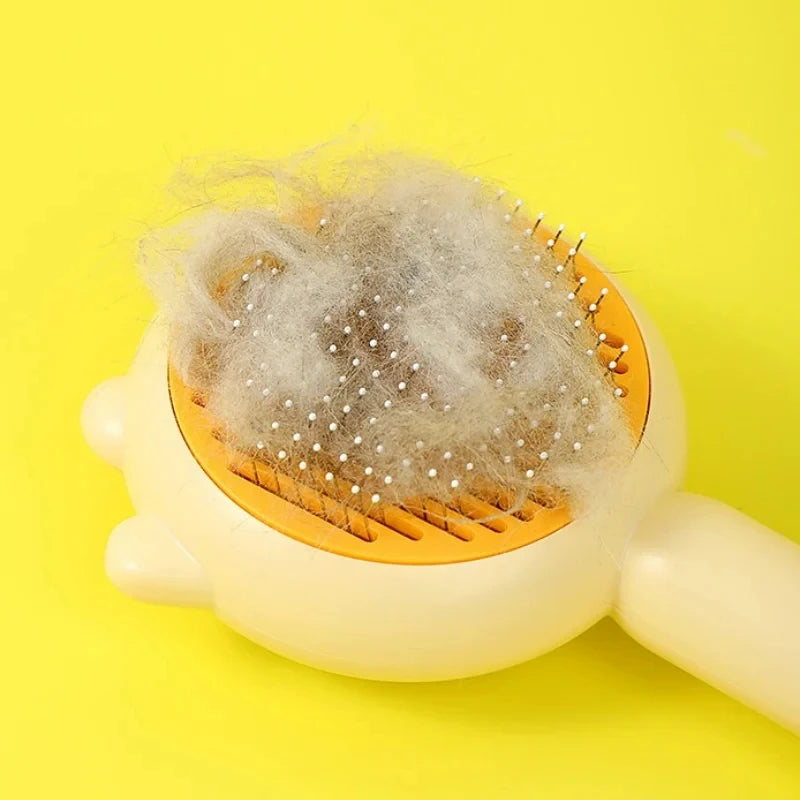 Quick-Release Self-Cleaning Pet Brush