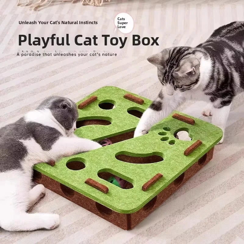 3-in-1 Cardboard Cat Scratcher (Flat & Curved Shapes) - Furniture Protection & Rest