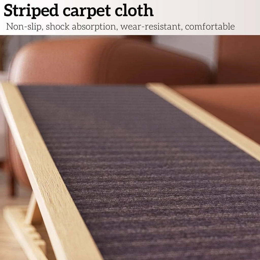 Adjustable Wooden Folding Pet Ramp - Fully Customizable Height