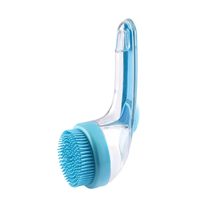 Long-Handle 2-in-1 Shampoo Dispenser Pet Bath Brush