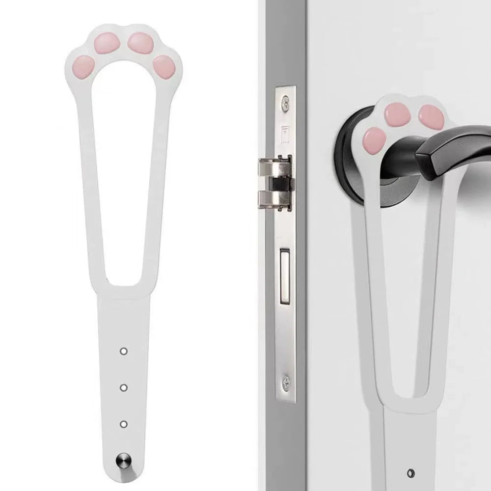Adjustable Paw-Shaped Cat Door Latch - Excludes Dogs and Babies