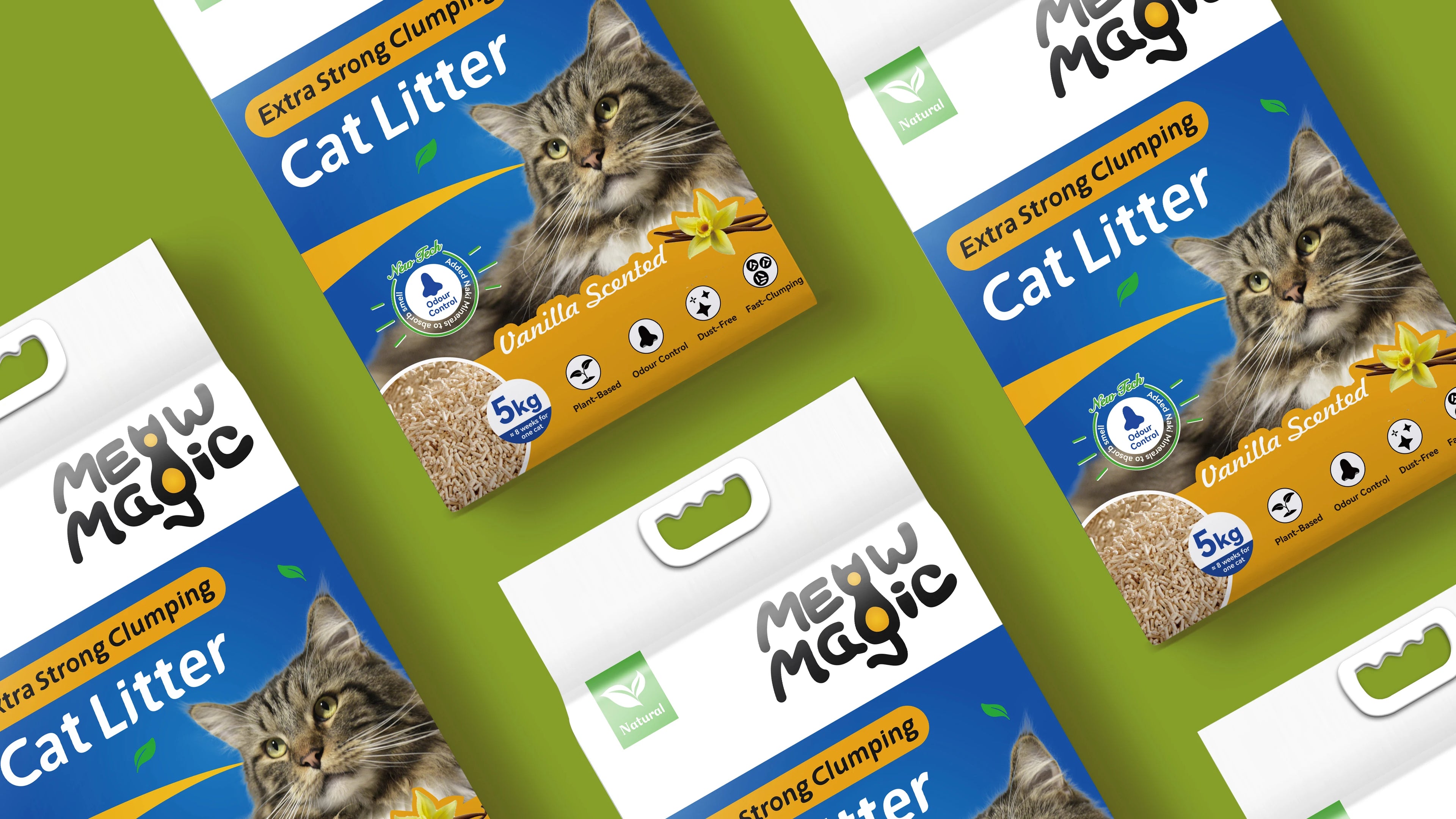 MEOW MAGIC Cat Litter: Extra Strong Clumping with Vanilla Scent